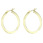 Gold Closed Hoops Earrings 1pc/$6ea *3pcs/$4.50ea *6pcs/$3ea