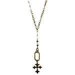 Antique Cross Lariat Necklace 1pc/$6ea *3pcs/$4.50ea *6pcs/$3ea