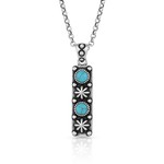 Montana Silversmiths Montana Silversmiths NC5031 Starbrite Stone Turquoise Silver Necklace