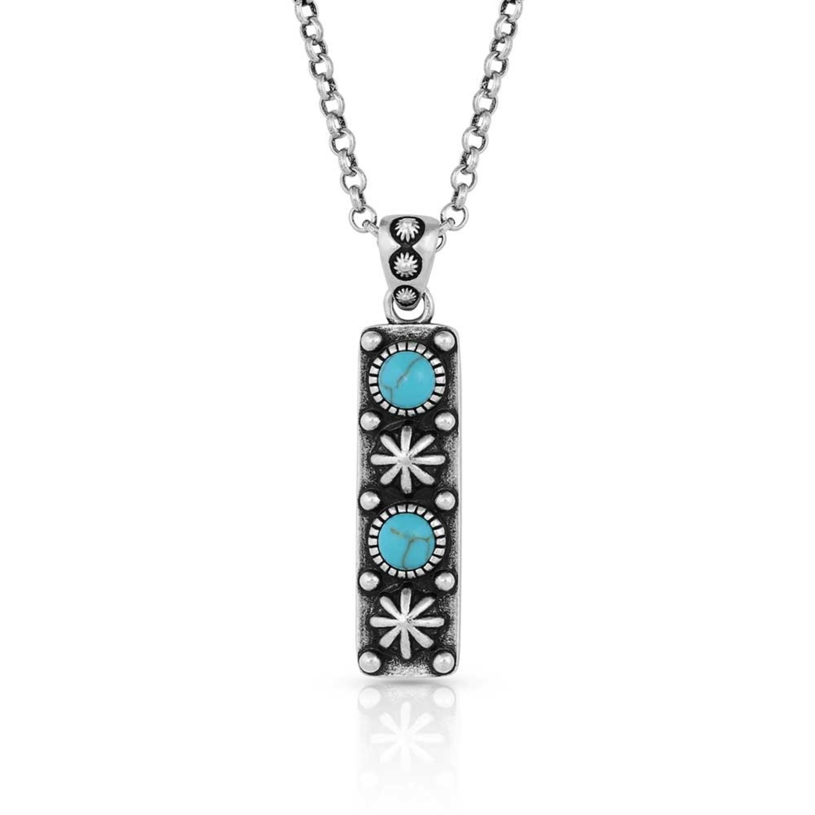 Montana Silversmiths Montana Silversmiths NC5031 Starbrite Stone Turquoise Silver Necklace