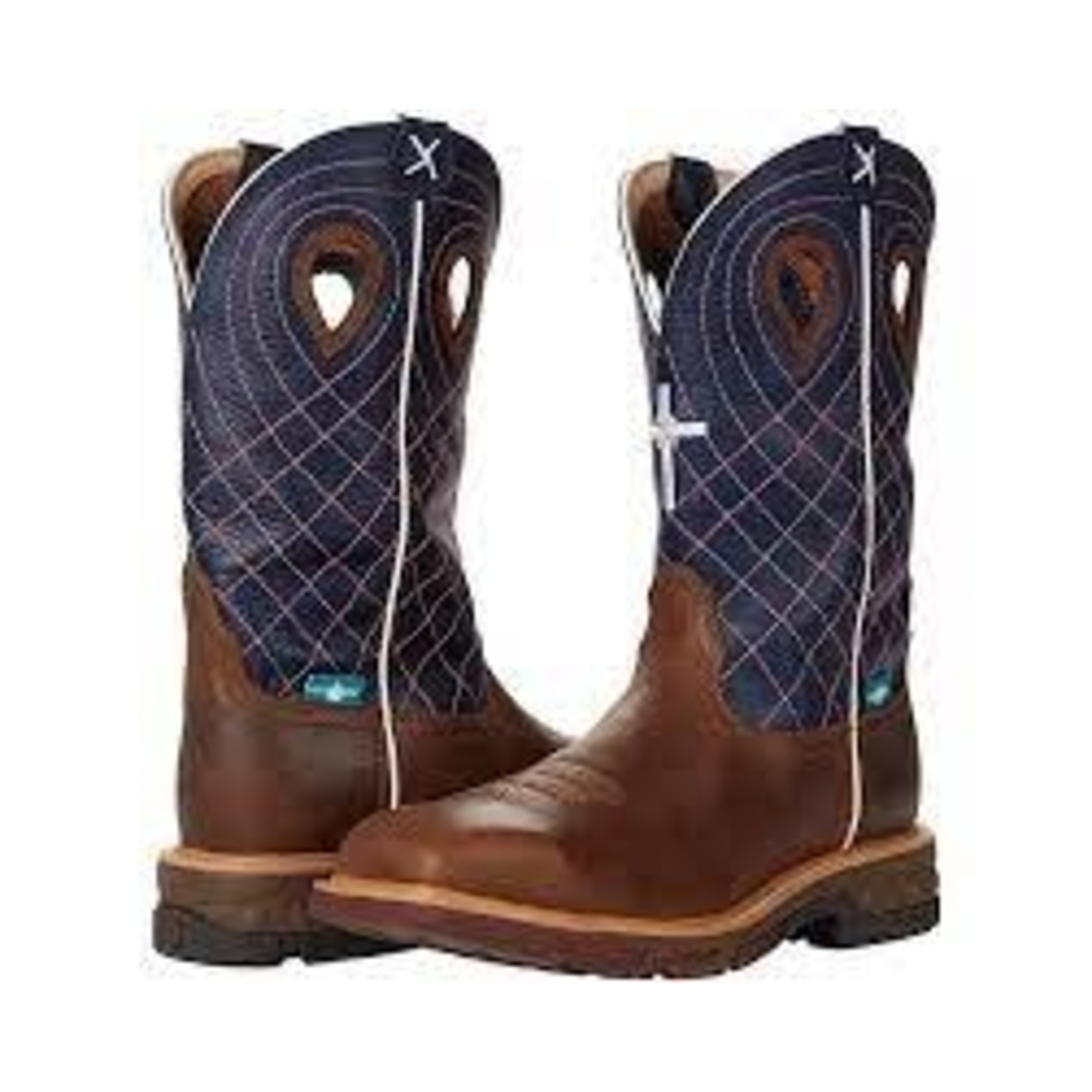 Twisted X Twisted X MXBAW01 12" Western Work Boot Mocha & Navy