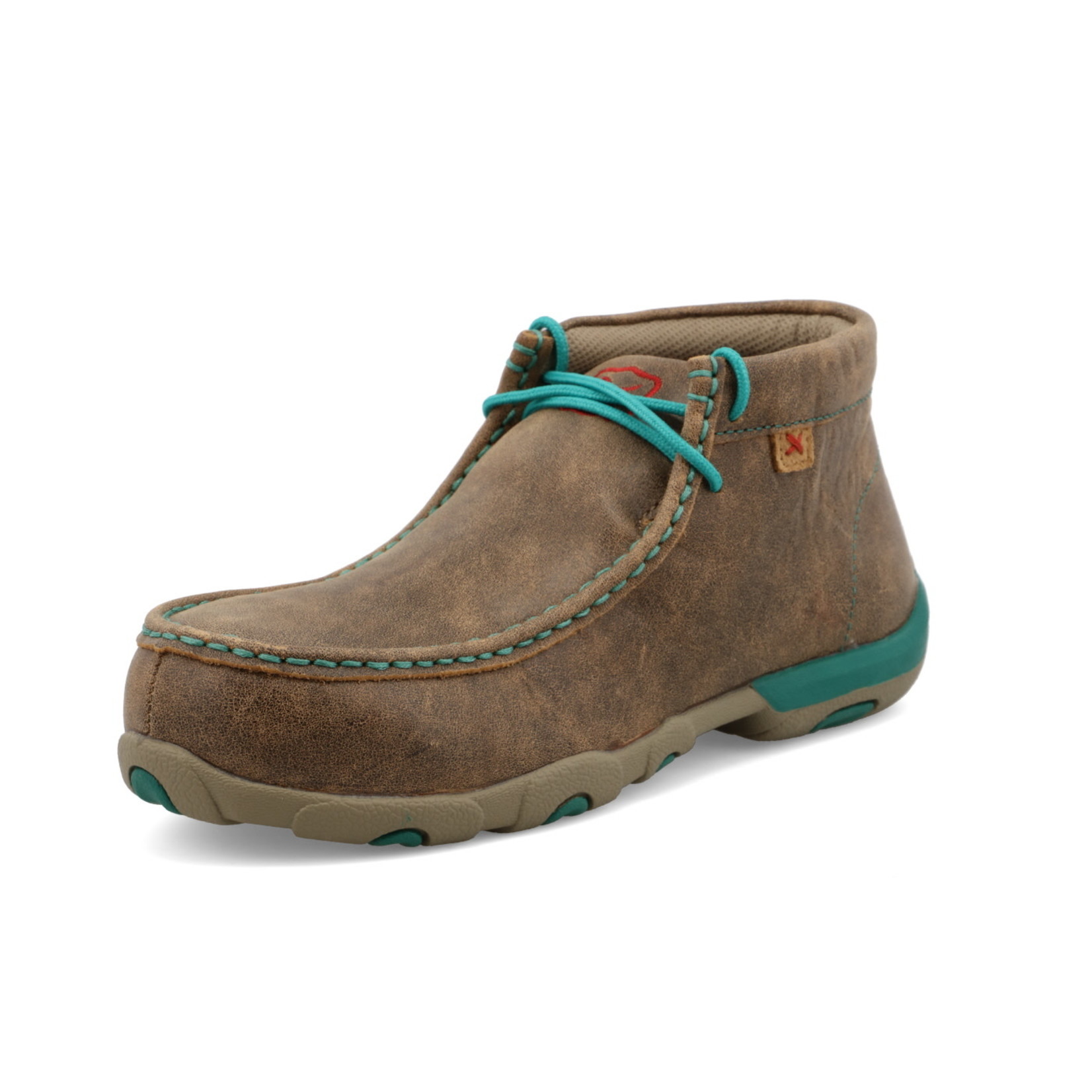 Twisted X Twisted X WDMAL01 Ladies Work Chukka Driving Moc Bomber & Turquoise Alloy Toe