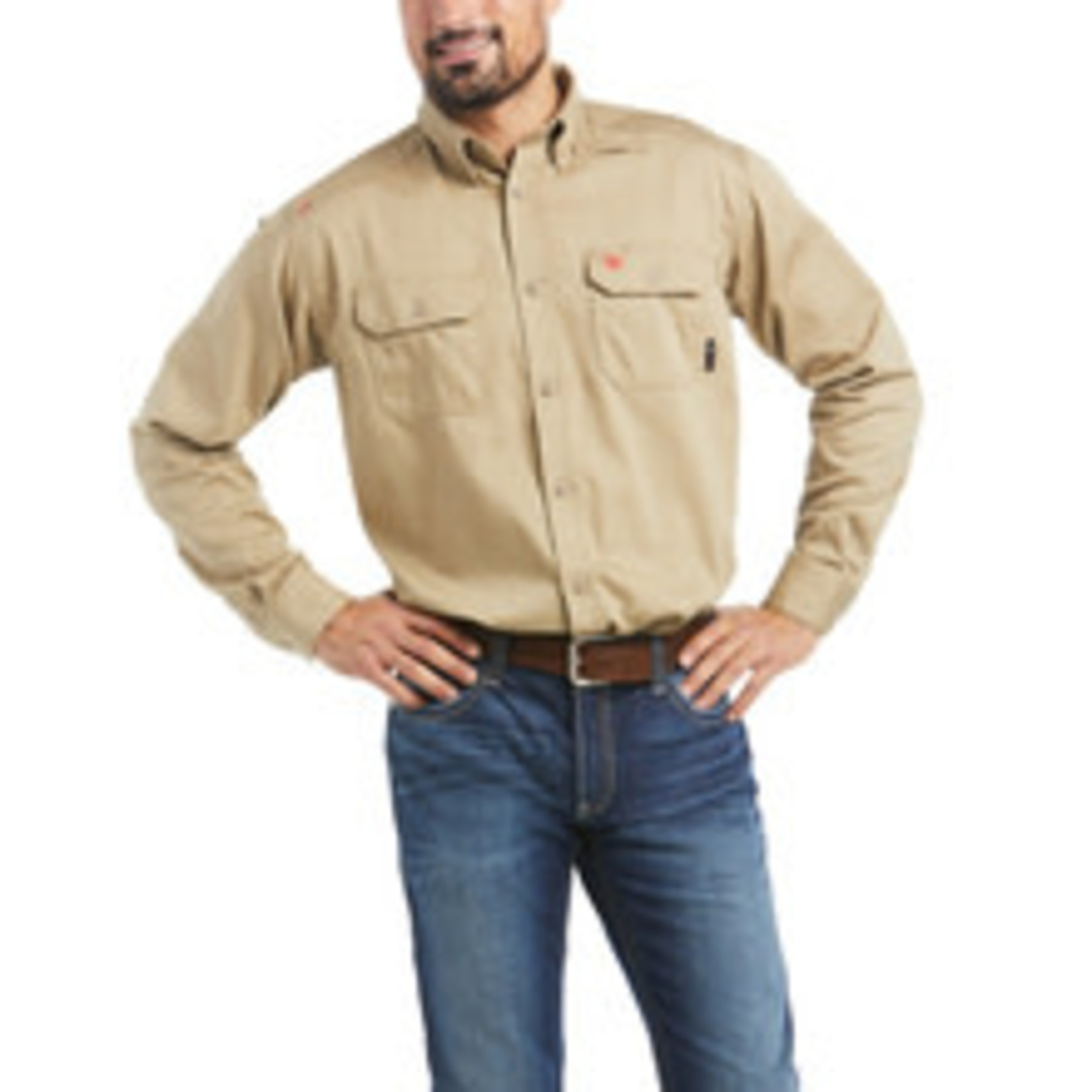 Ariat Ariat 10012251 MNS FR SOLID WORK SHIRT KHAKI