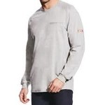 Ariat Ariat 10022329 MNS FR AIR CREW LS T-SHRT SILVR FOX HTHR