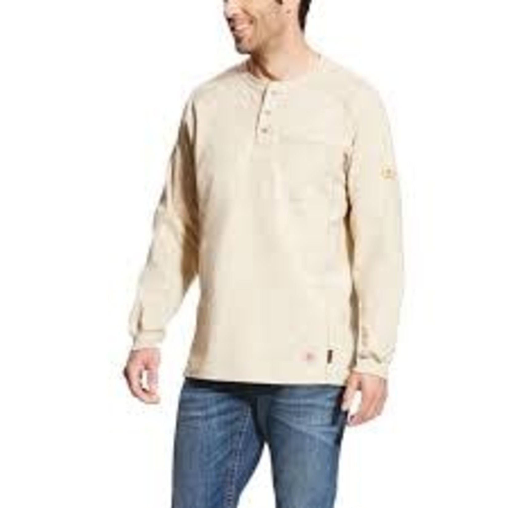 Ariat ARIAT 10022598 MNS FR AIR HENLEY LS TOP SAND HEATHER