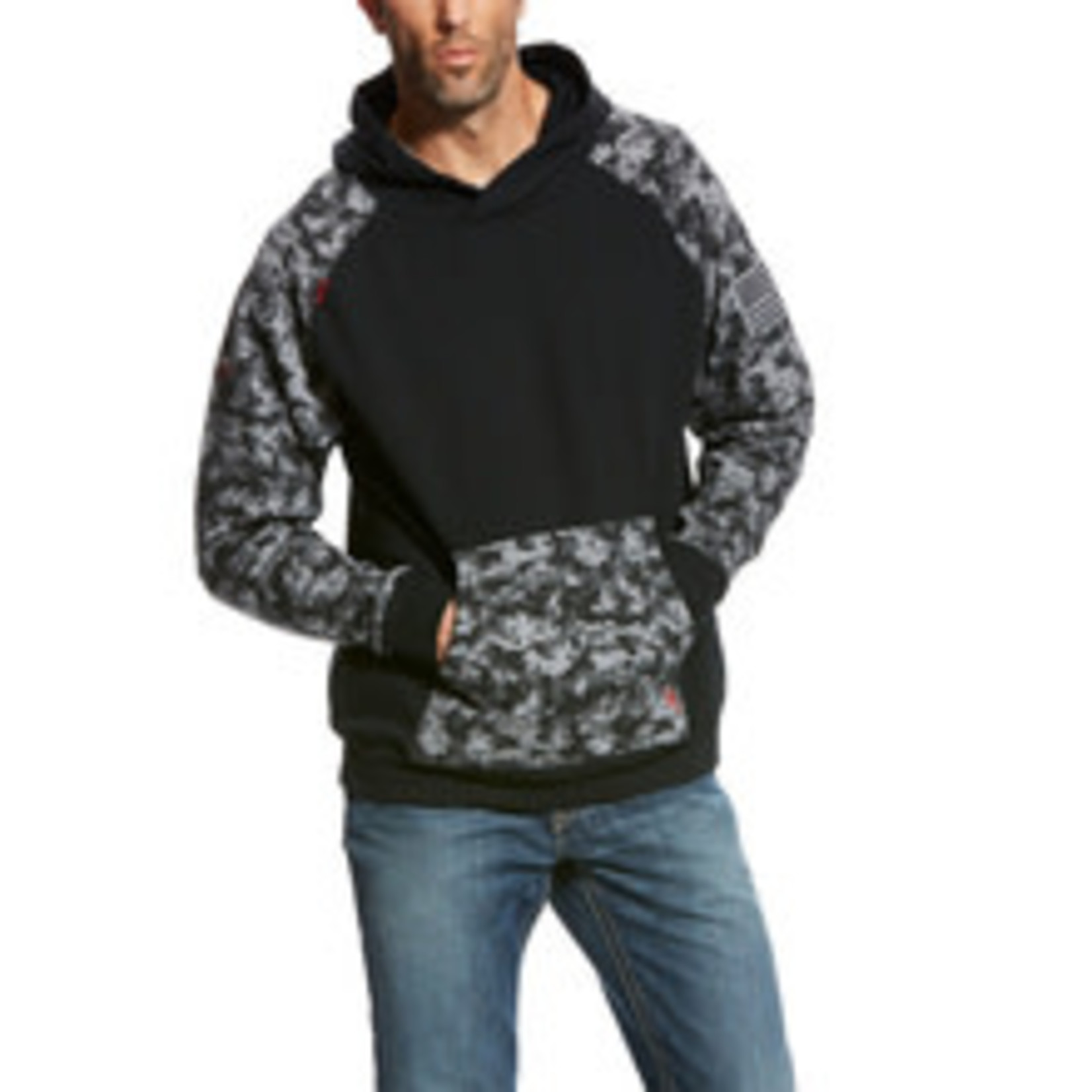 Ariat Ariat 10023989 MNS FR PATRIOT HOODIE BLACK DIGI