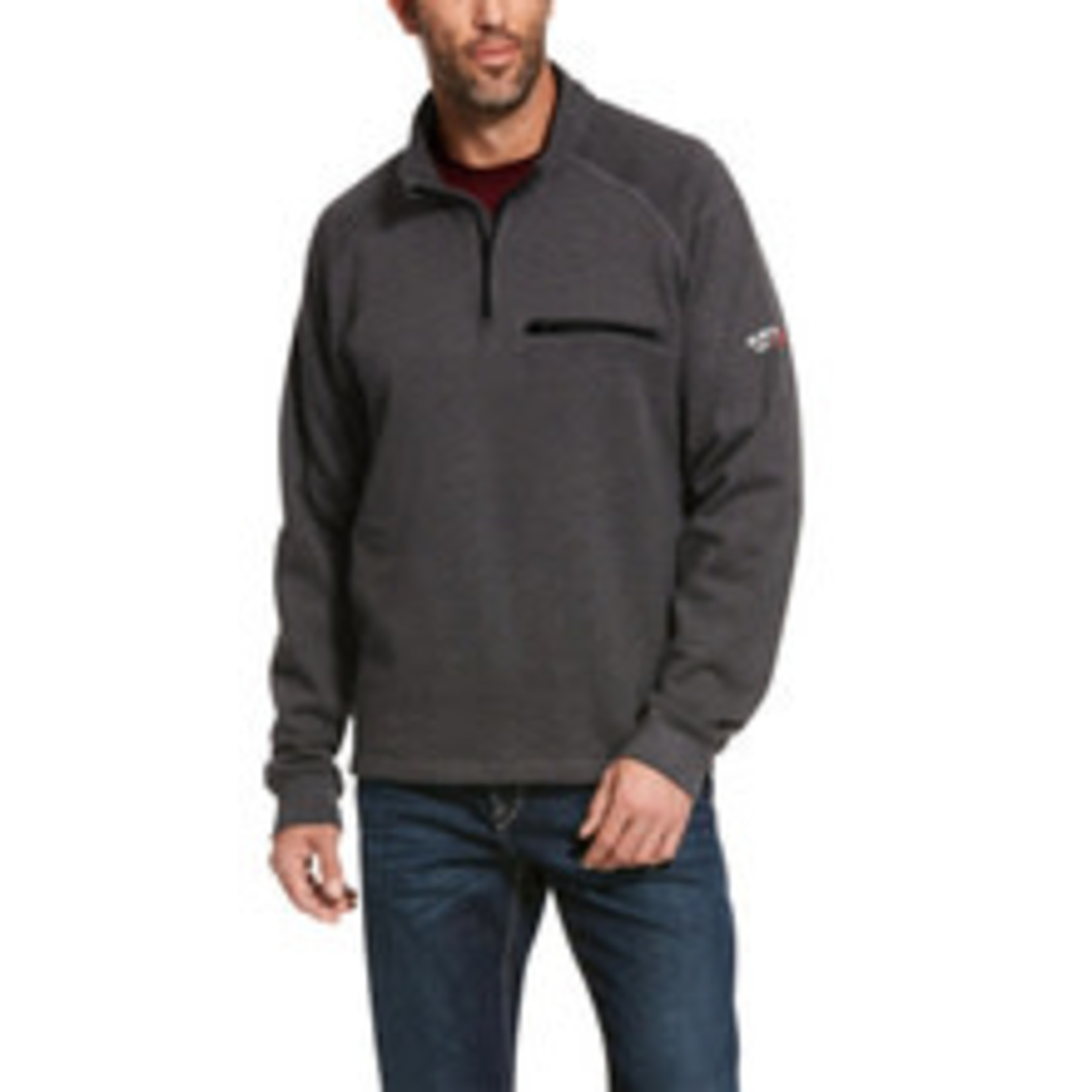 Ariat Ariat 10027924 MNS FR REV 1/4 ZIP TOP CHARCOAL HEATHER