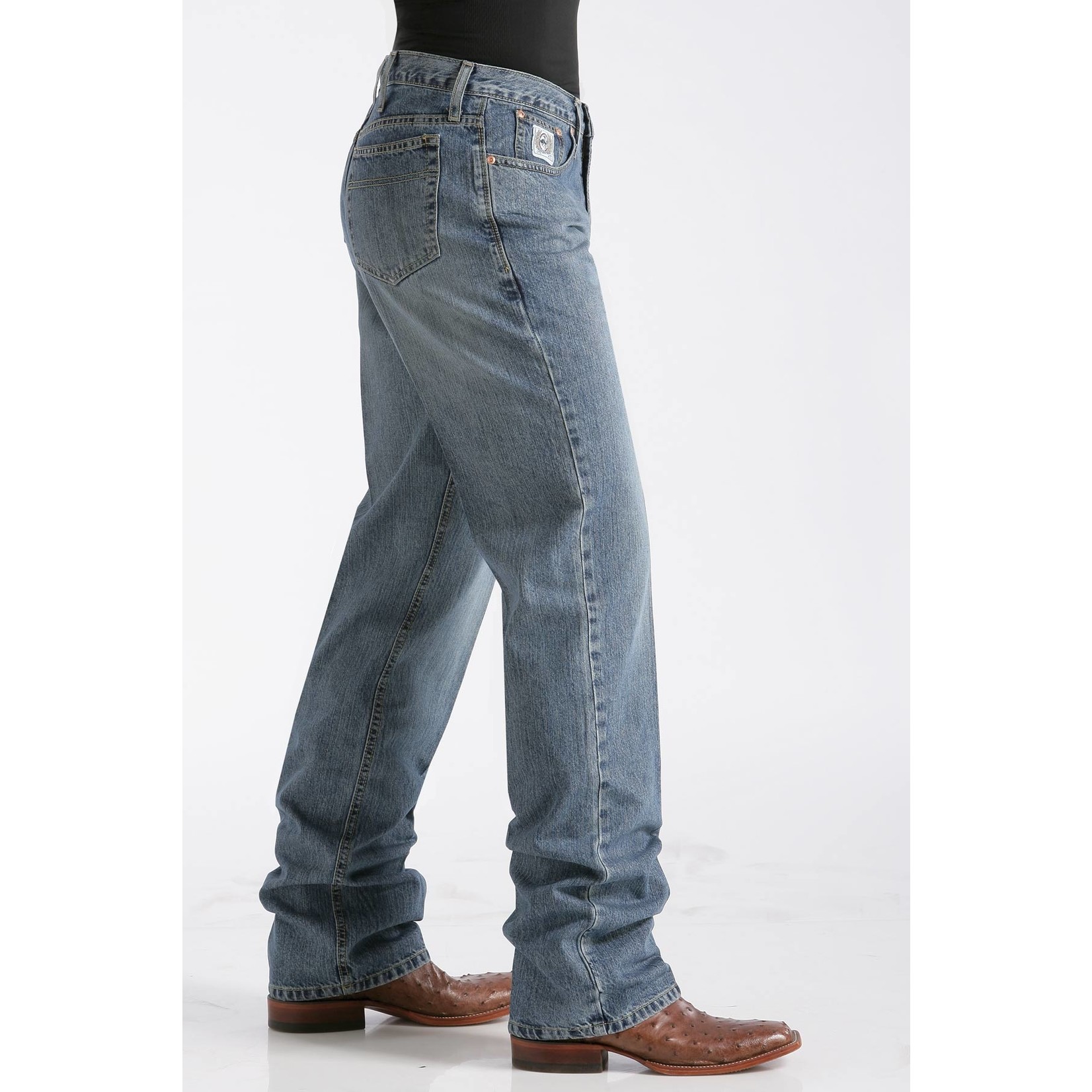 Cinch Cinch MB92834003 Cinch Men's White Label Medium Wash Relaxed Fit Straight Leg Jeans3