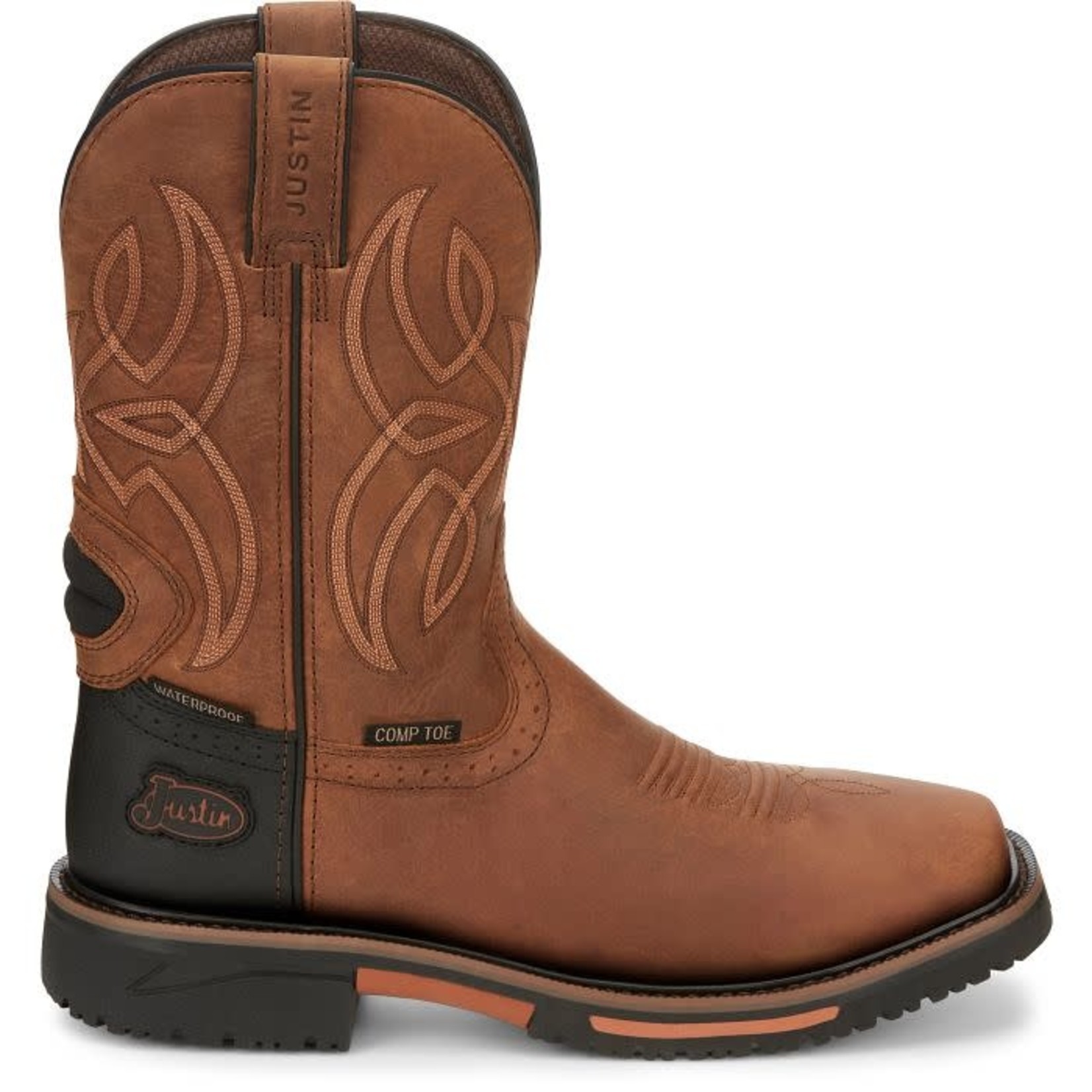 Justin Justin SE4215 Men's  Dallen Brown Cowhide 11"  Waterproof Nano Toe