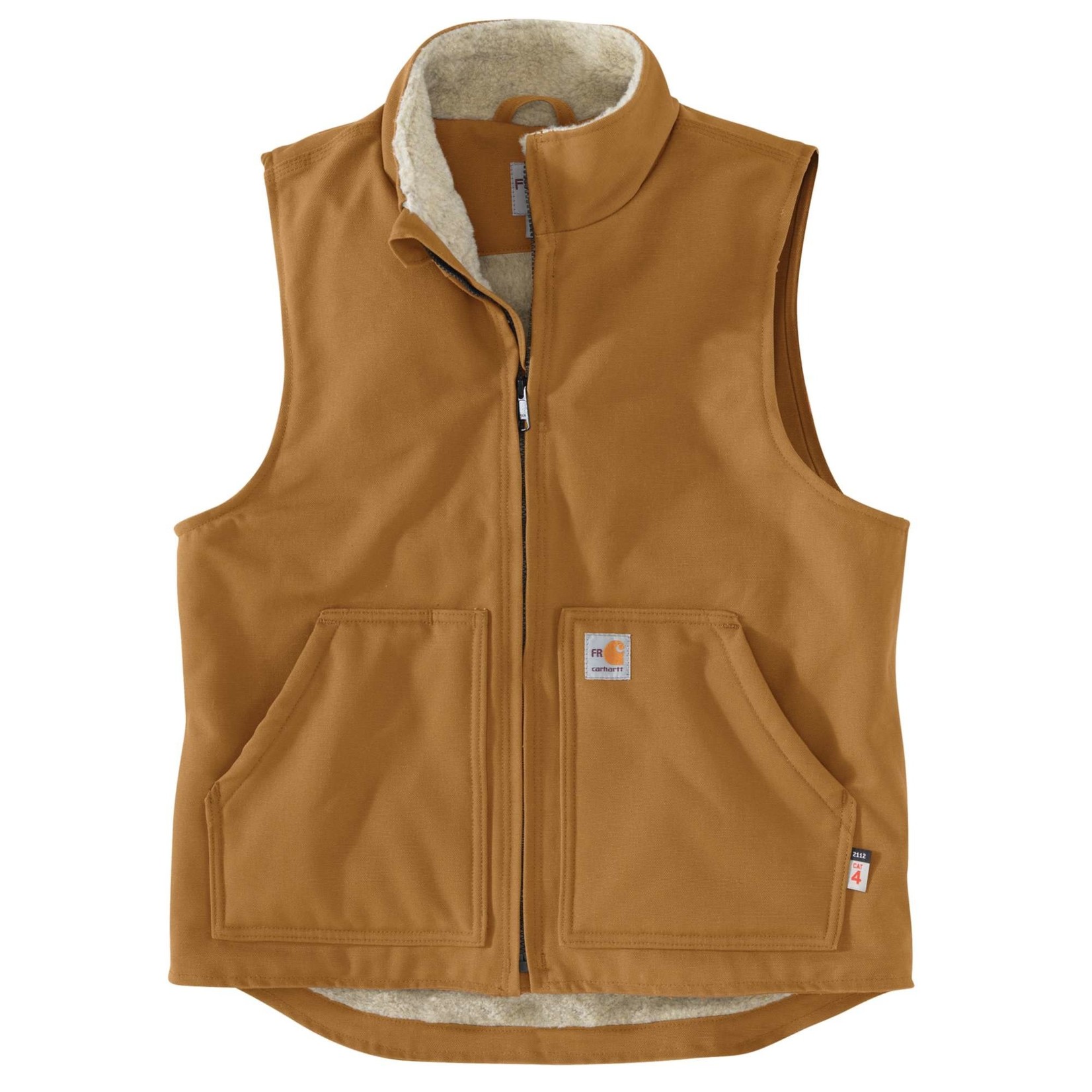 Carhartt Carhartt 104981-BRN M FR Duck Sherpa Lined Vest Carhartt Brown