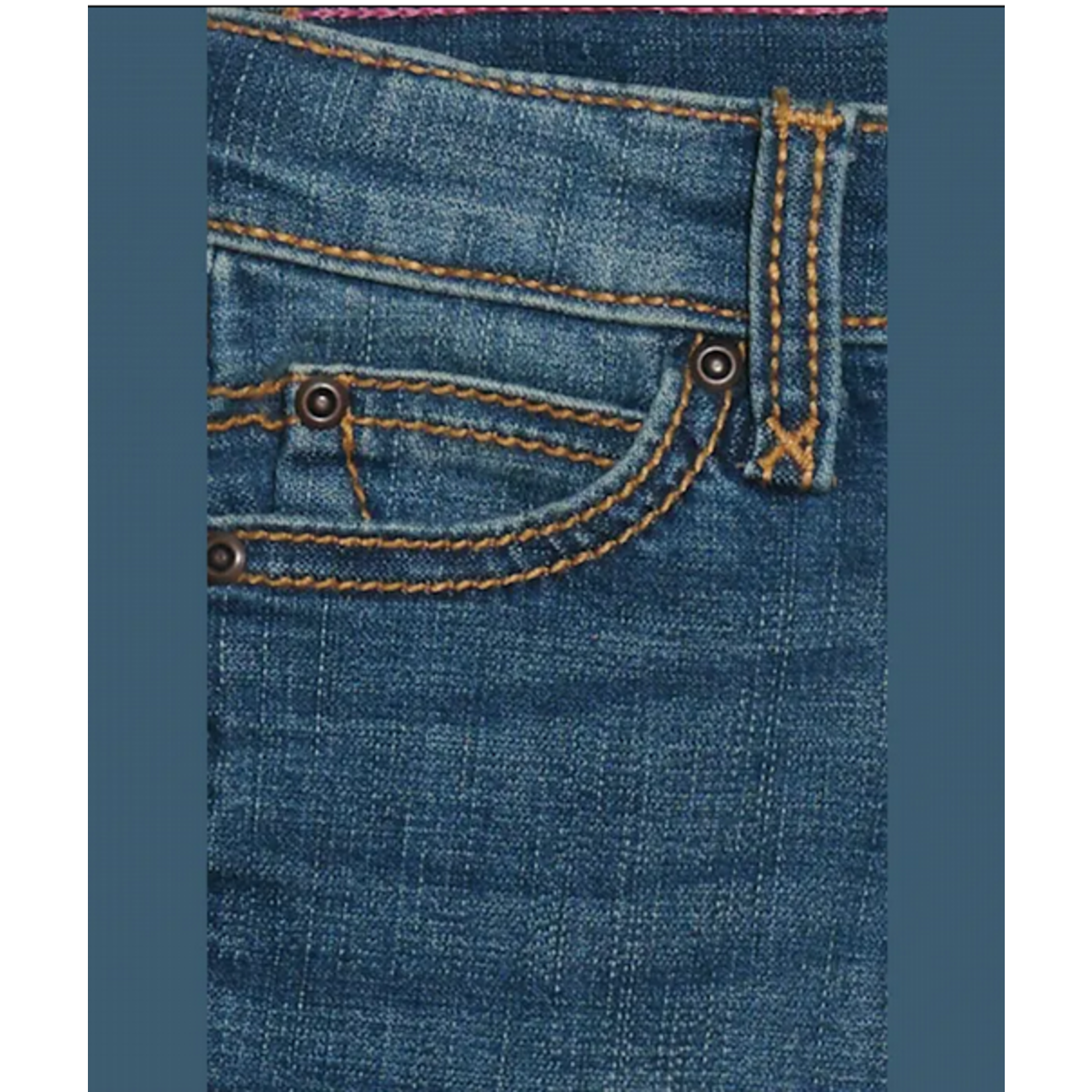 Wrangler Wrangler 09MWGMS Girls' Dark Wash With Stitch Patch Boot Cut Jeans