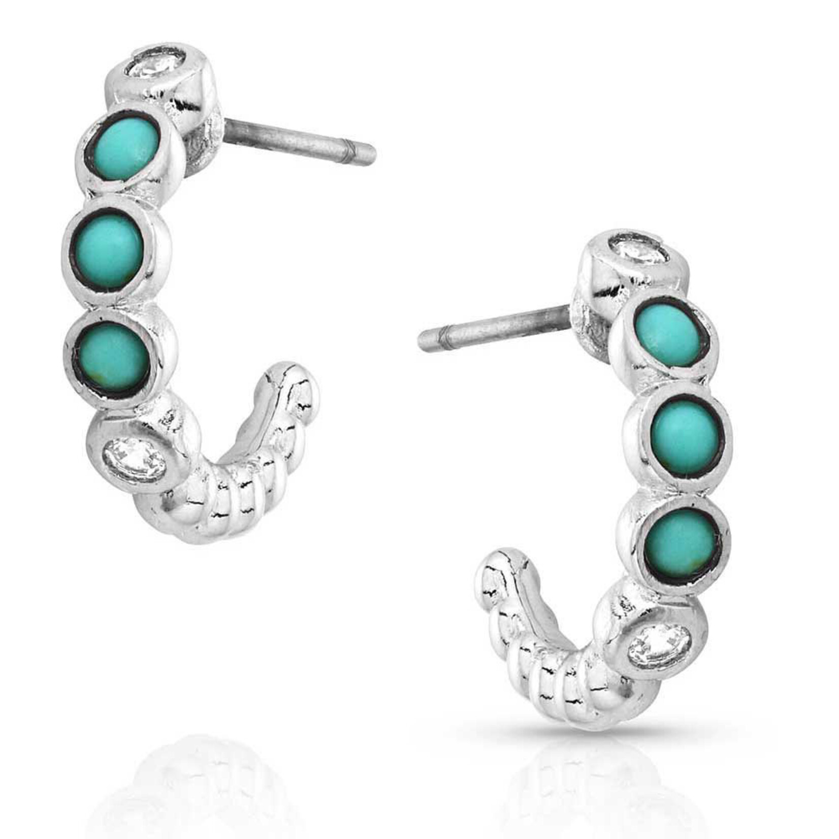 Montana Silversmiths Montana Silversmiths ER5648 Turquoise Tranquility Crystal Earrings