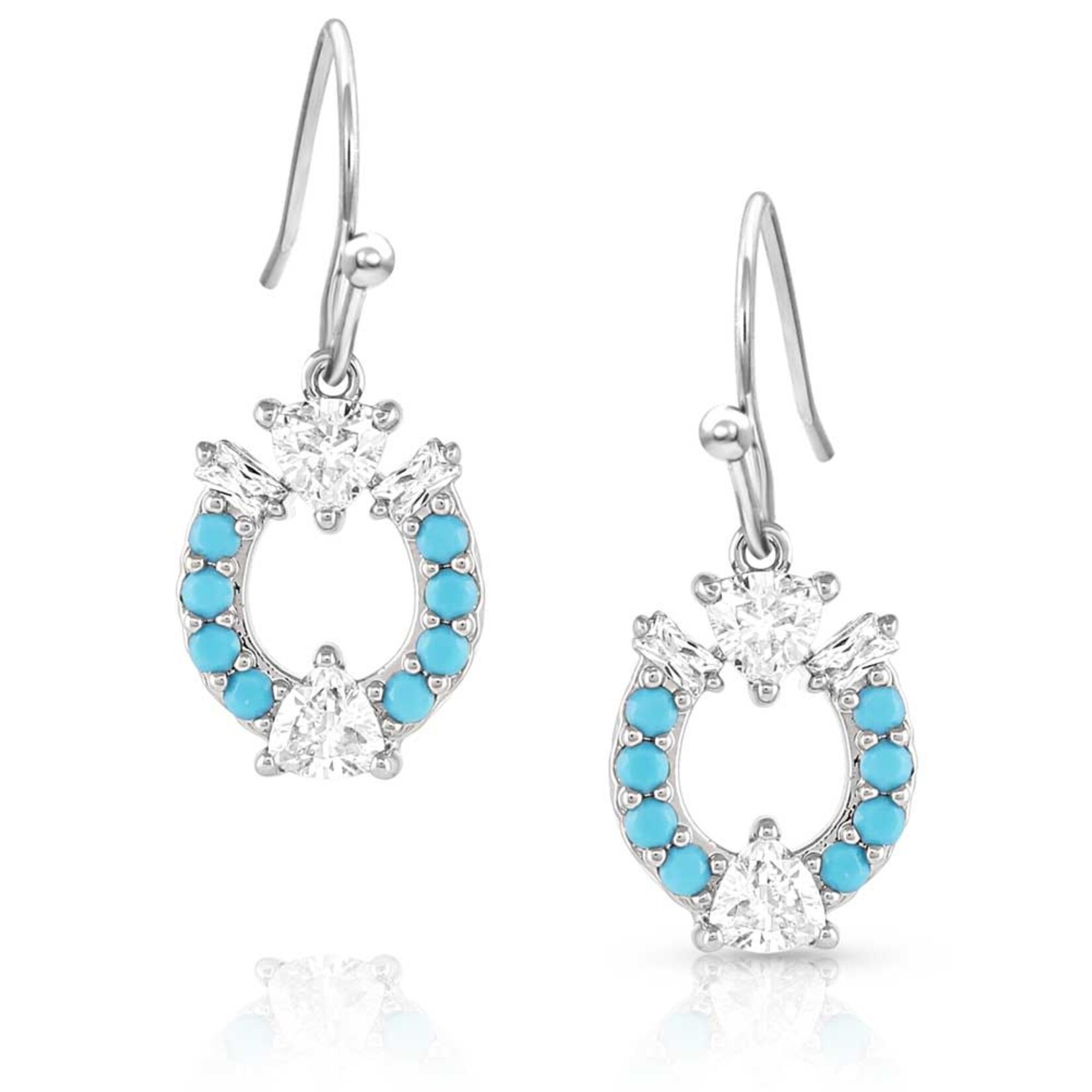 Montana Silversmiths Montana Silversmiths ER5511 Luck Defined Crystal Turquoise Earrings