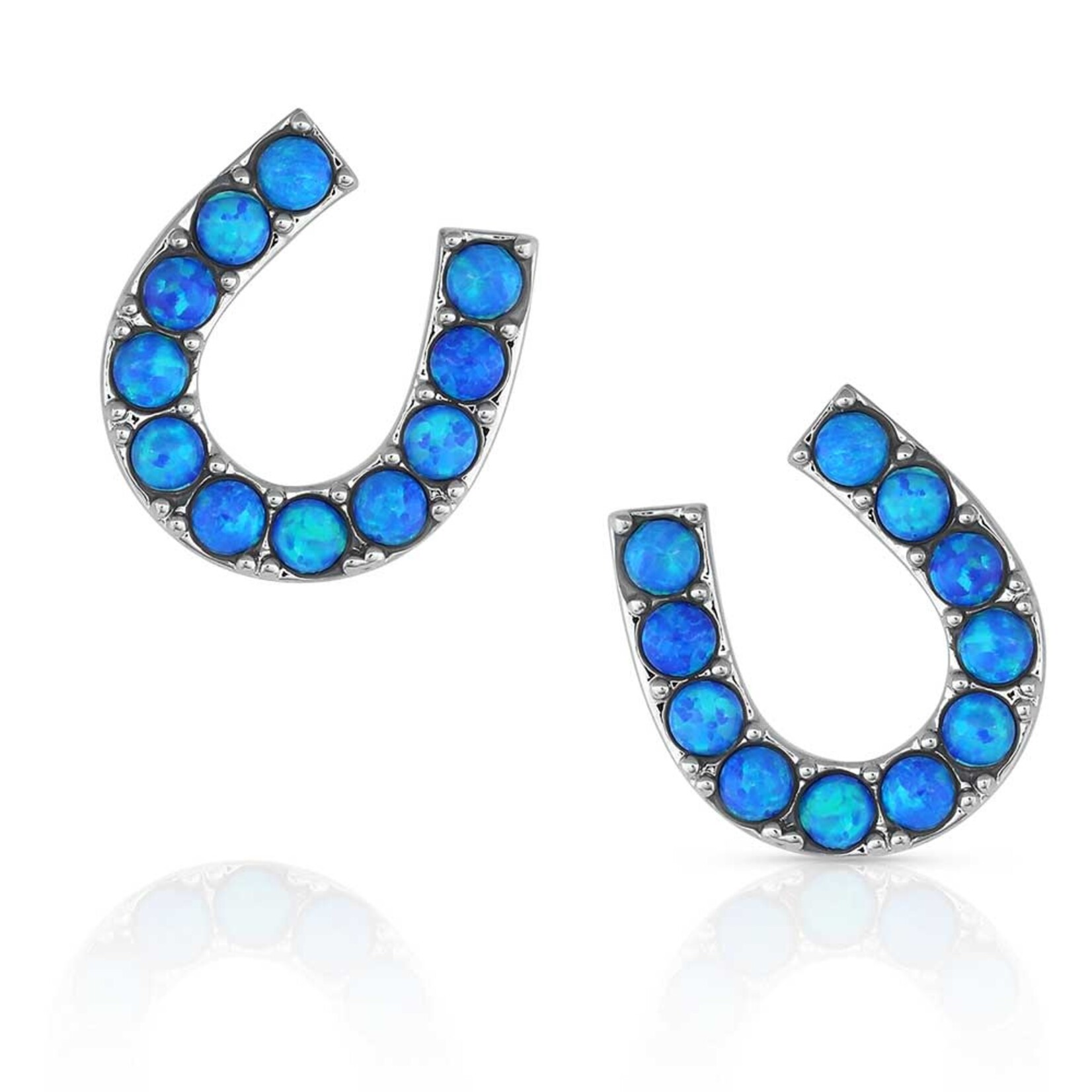 Montana Silversmiths Montana Silversmiths ER5256 Water's Luck Horseshoe Opal Earrings