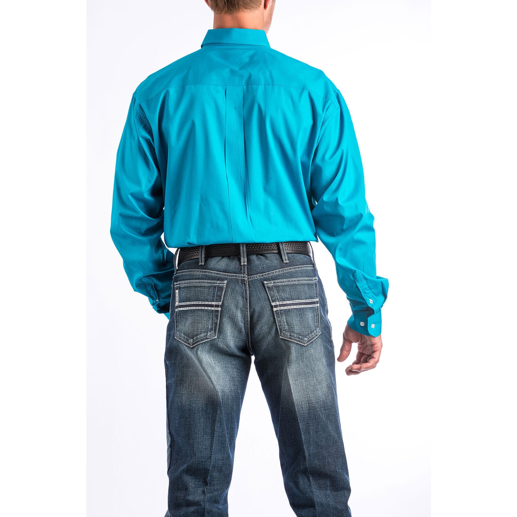 Cinch Cinch MTW1103800 Men's Long Sleeve Solid Teal