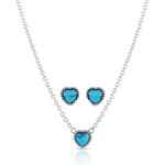 Montana Silversmiths Montana Silversmith JS5503 Hidden Skies Turquoise Heart Jewelry Set