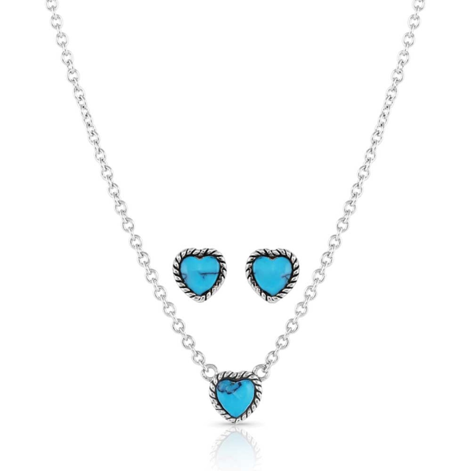 Montana Silversmiths Montana Silversmith JS5503 Hidden Skies Turquoise Heart Jewelry Set
