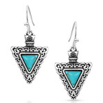 Montana Silversmiths Montana Silversmith ER5631 Established Strength Turquoise Earring