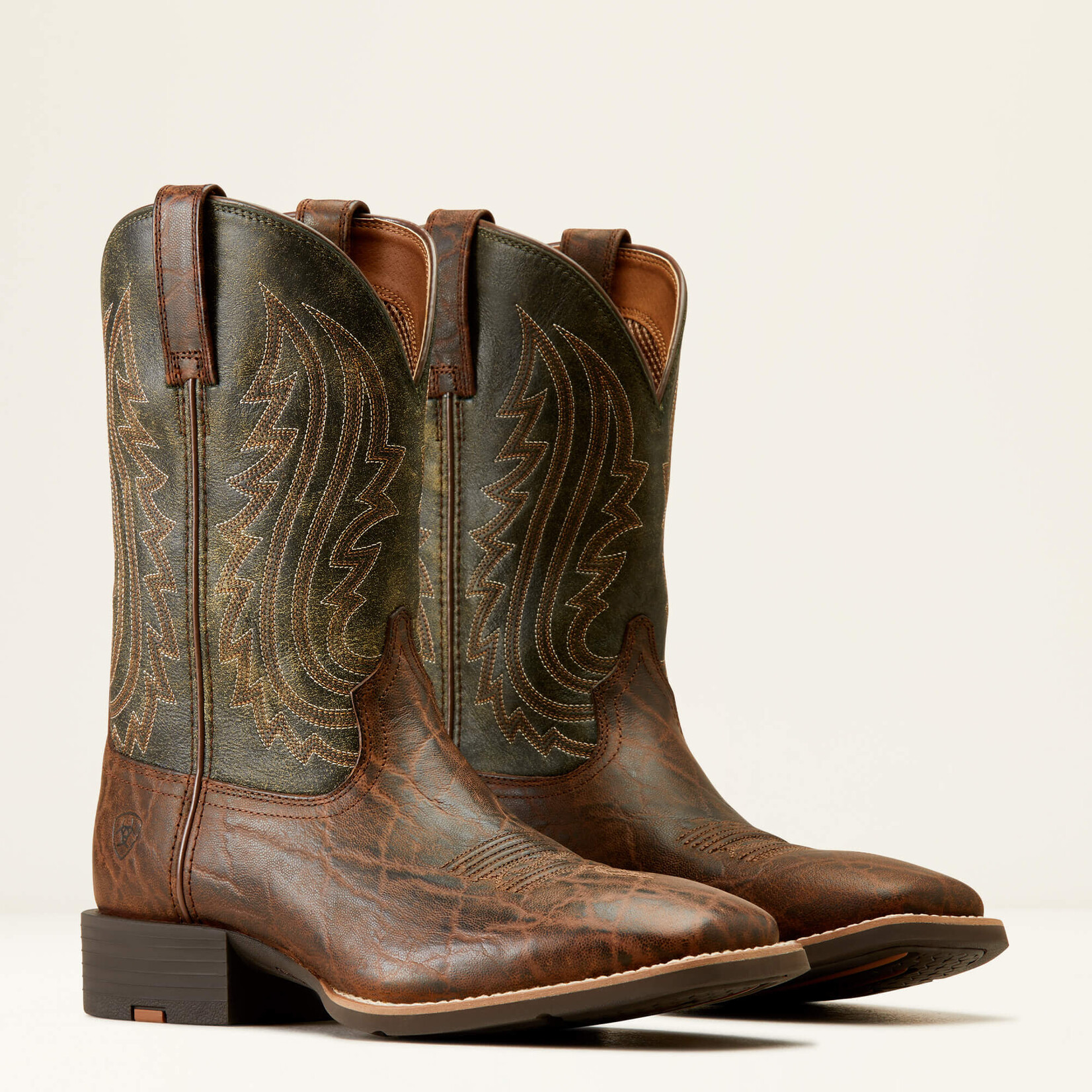 Ariat Ariat 10050935 Men's Sport Big Country Mahogany Elephant Print Forrest Green