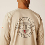 Ariat Ariat 10049074 Men's FR Air True Grit Long Sleeve T-Shirt Silver Lining