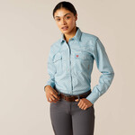 Ariat Ariat 10048479 Women's FR Marlet Snap Work Shirt Artic Blue