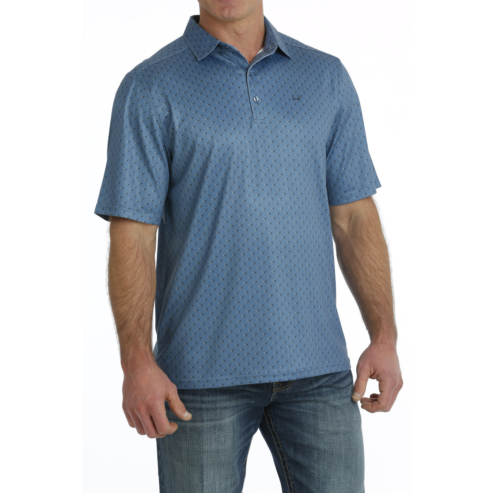 Cinch Cinch MTK1863034 Men's Arena Flex Short Sleeve Polo Blue