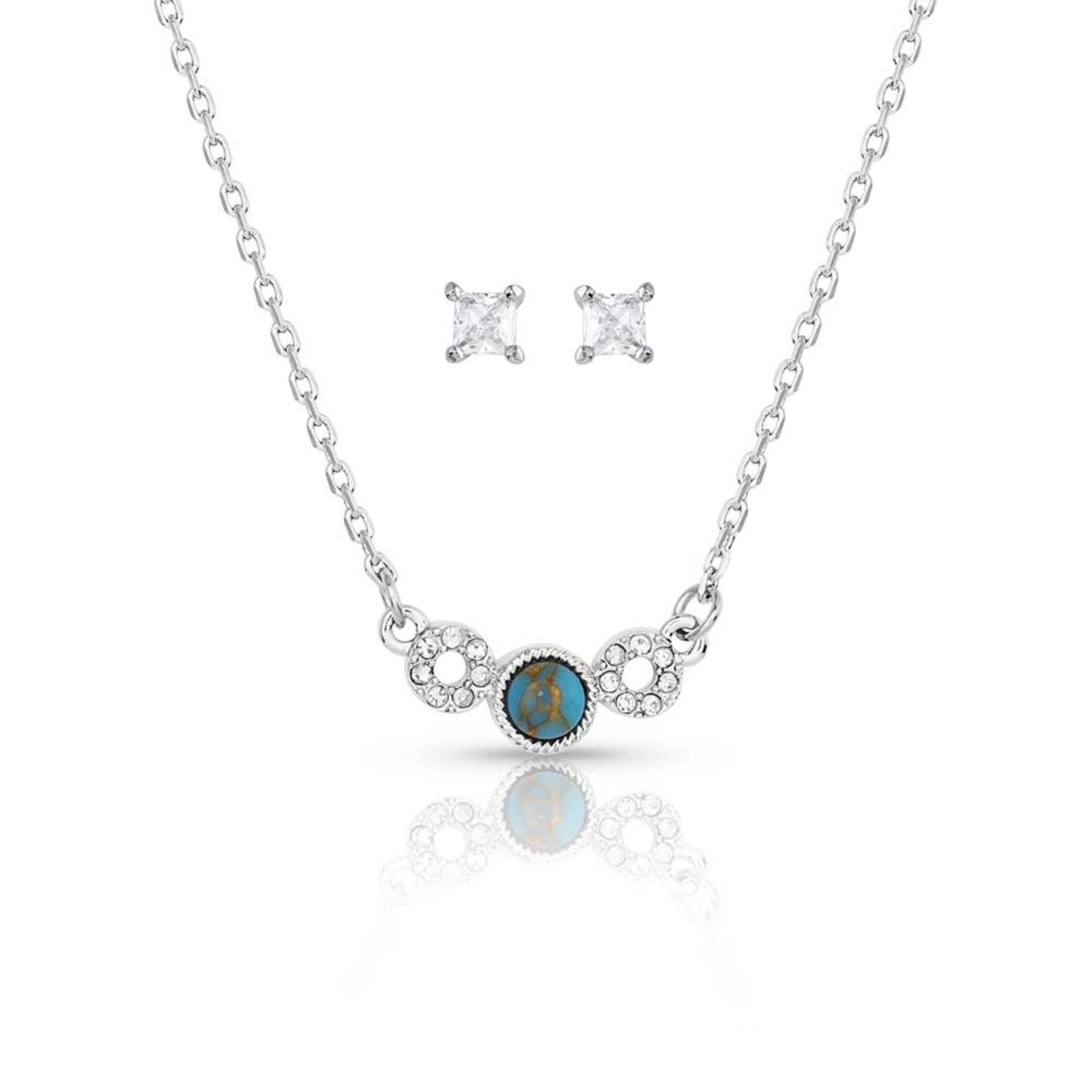 Montana Silversmiths Montana Silversmith JS5718 Graceful Balance Turquoise Crystal Jewelry Set