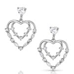 Montana Silversmiths Montana Silversmith ER5797 Heart Grows Crystal Earrings