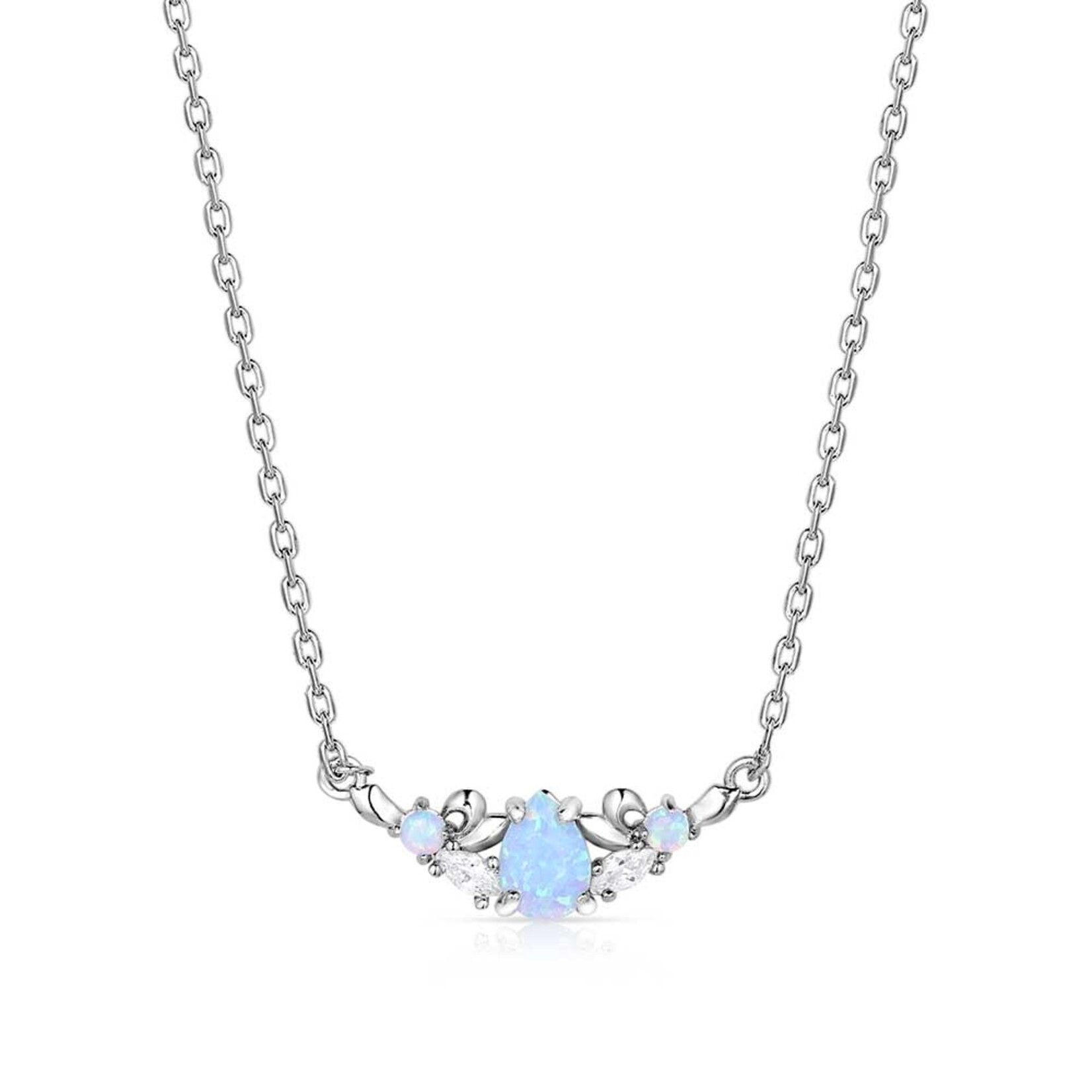 Montana Silversmiths Montana Silversmith NC5786 Refined Grace Opal Crystal Necklace