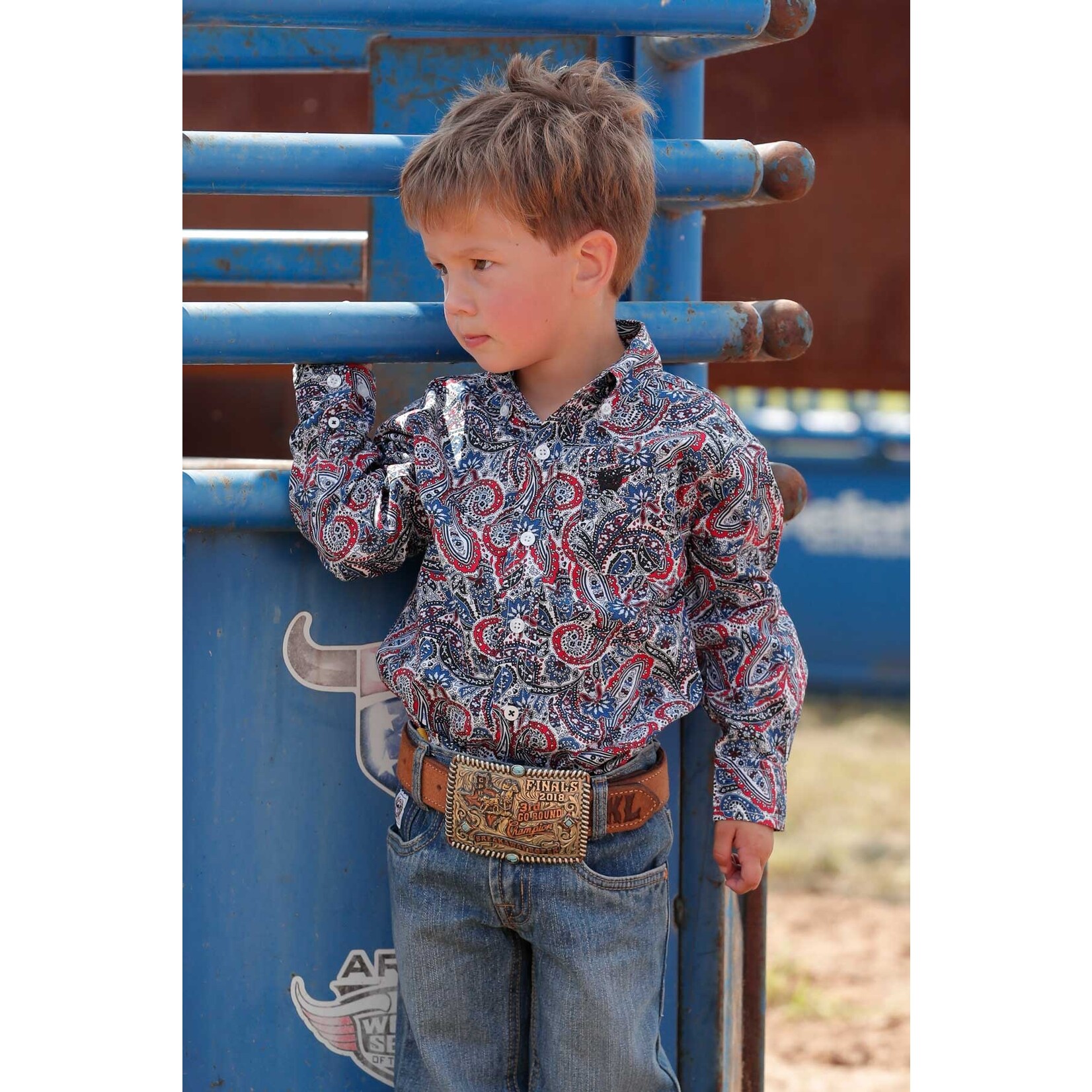 Cinch Cinch MTW7061346 Boy's Long Sleeve Print Multi