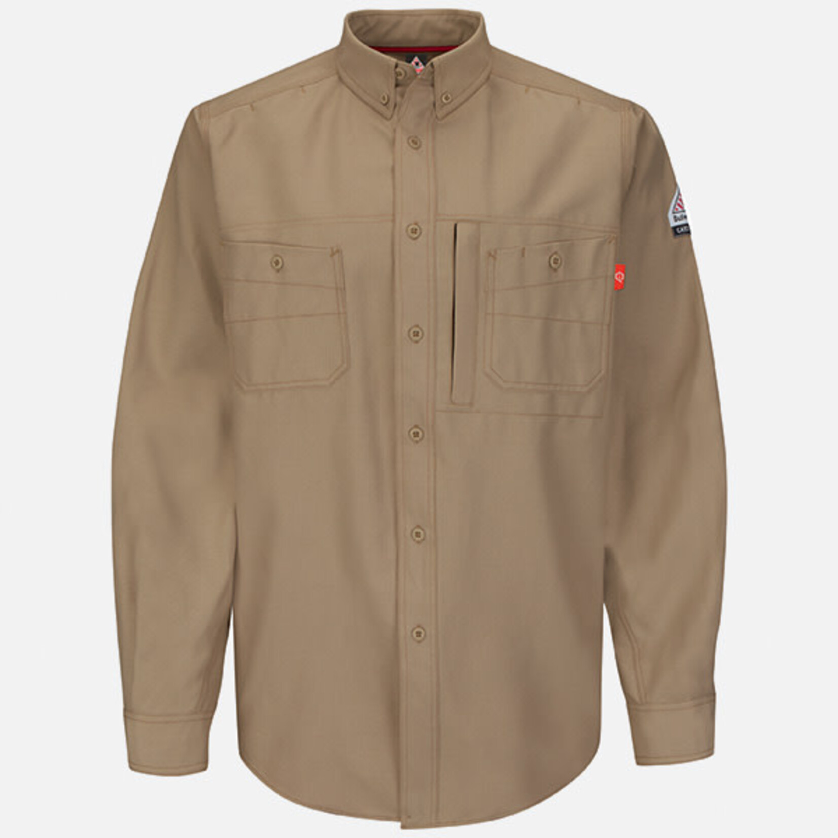 Bulwark Bulwark QS42KH M FR IQ END LS KHAKI UNIFORM SHIRT