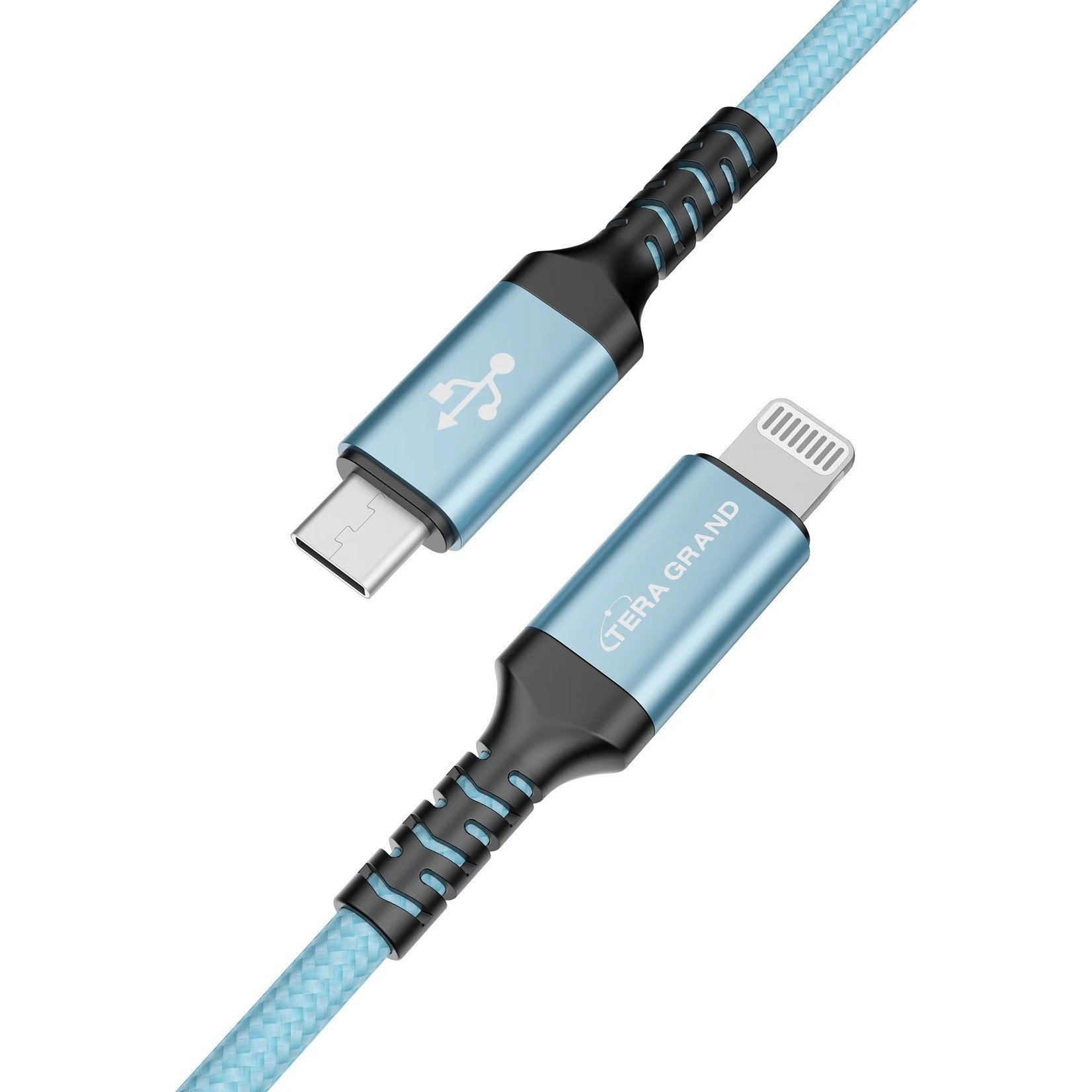 Tera Grand Lightning to USB-C Braided Cable 6ft
