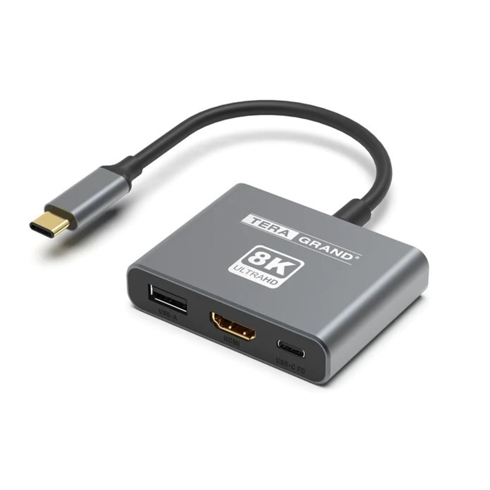 Tera Grand USB-C to 8k HDMI/USB-A/USB-C MultiPort Adapter