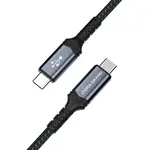 Tera Grand USB-C to USB-C Braided Cable 6 ft Black/Gray (60w)