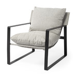 Guilia Gray Metal Sling Accent Chair