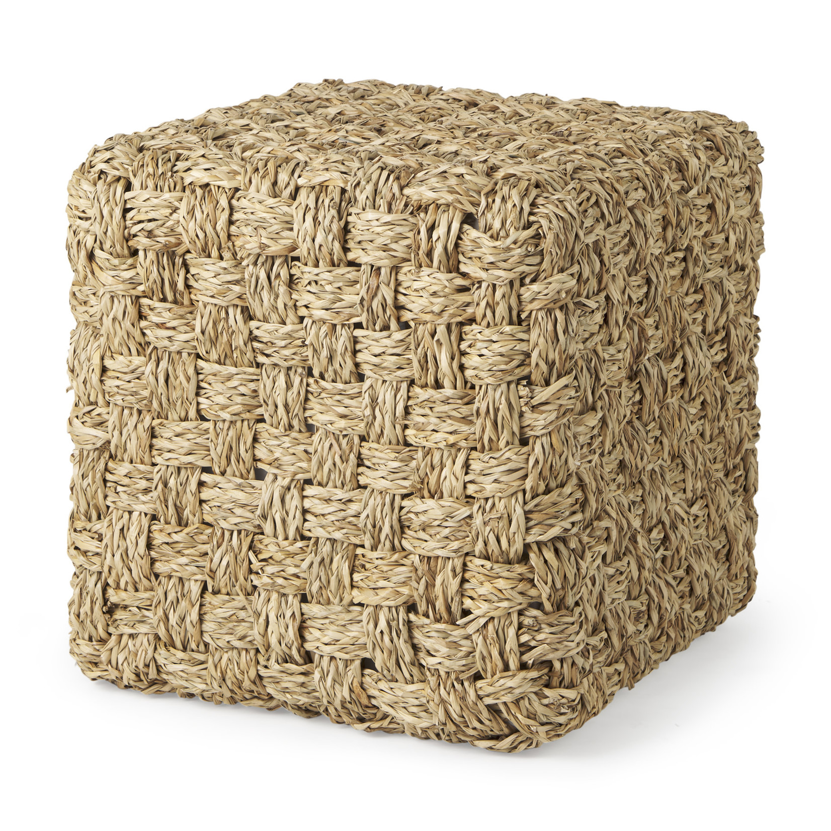 Adele Seagrass Woven Pouf