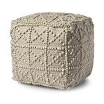 Leroy Square Wool Popcorn Pouf