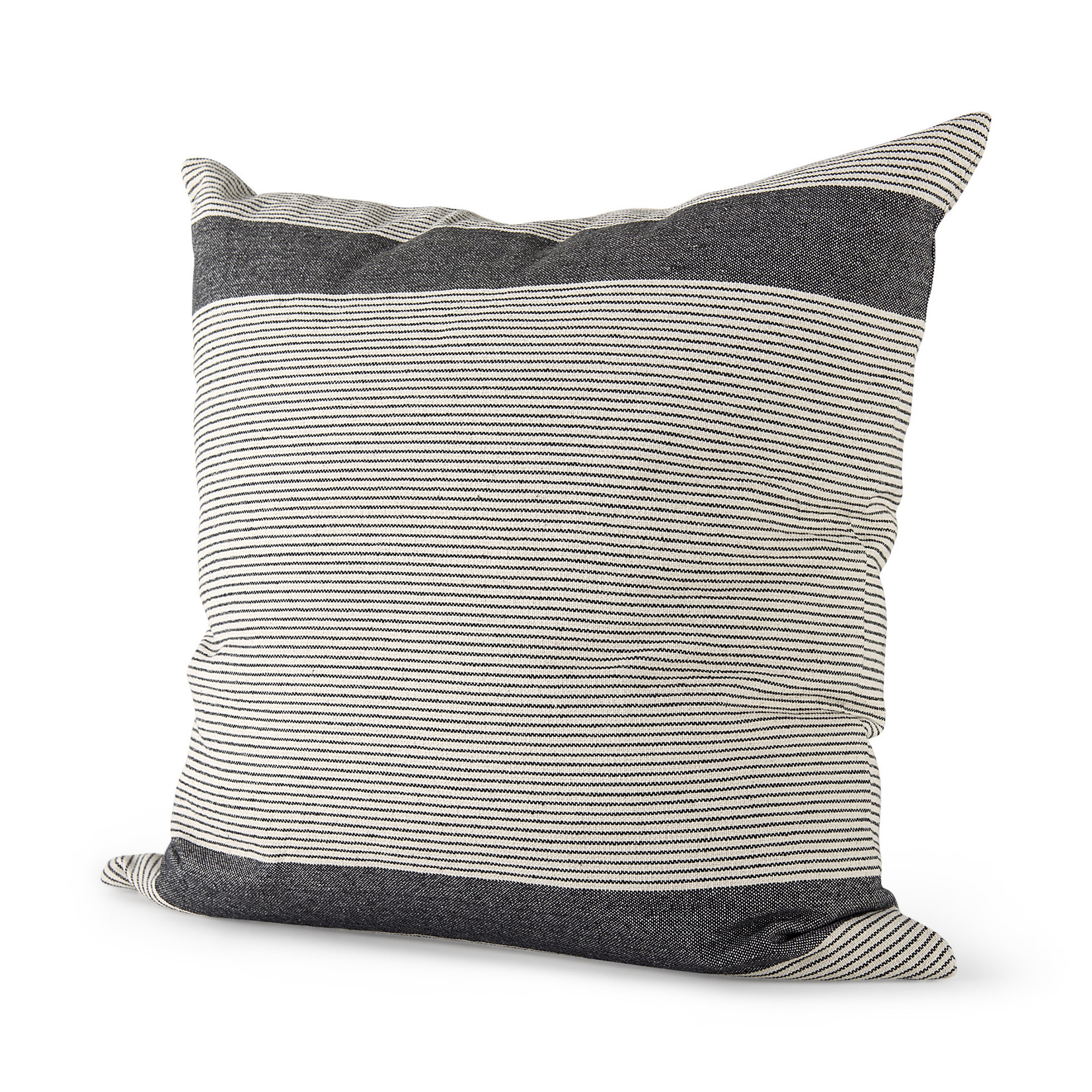 Nancy 22 x 22 Beige With Black Stripe Pillow Cover