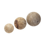 Carrick (Set of 3) Natural Wood Spheres