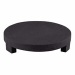 Black 12" Paulownia Pedestal Tray