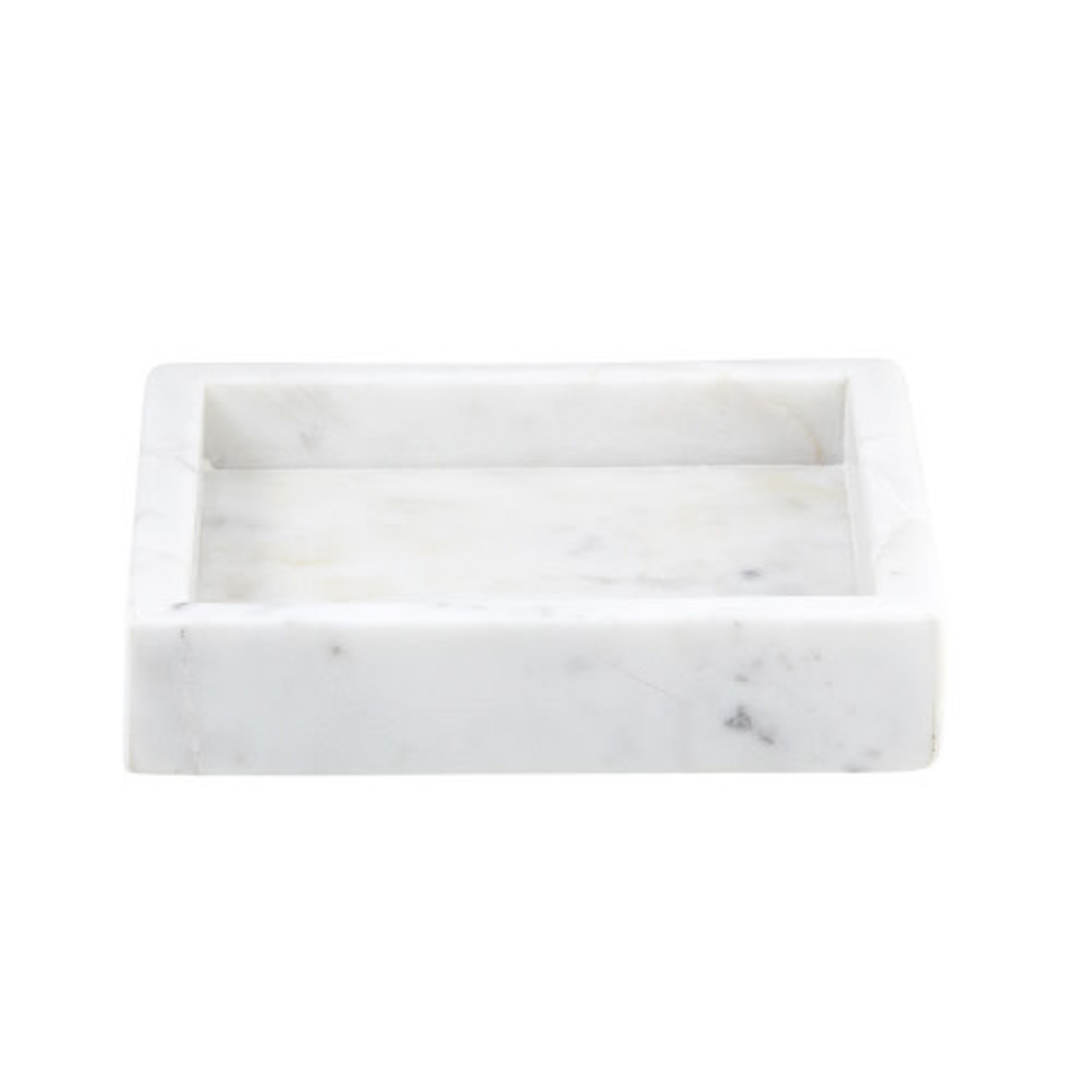 Square Marble Tray White