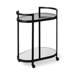 Eleonore Black Metal Frame Bar Cart