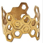 Honey Comb Napkin Ring - Gold