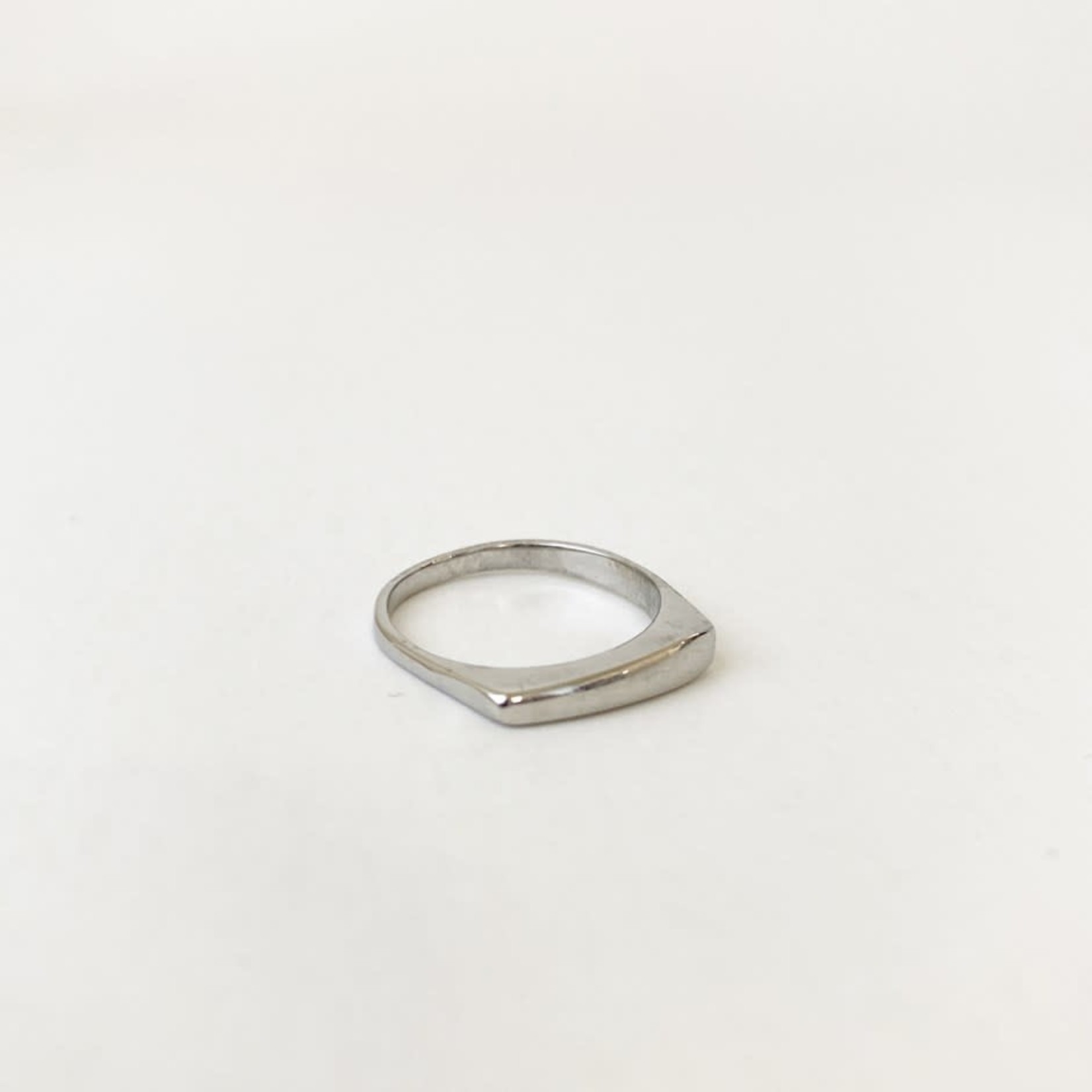 Silver Minimalist Straight Line Ring