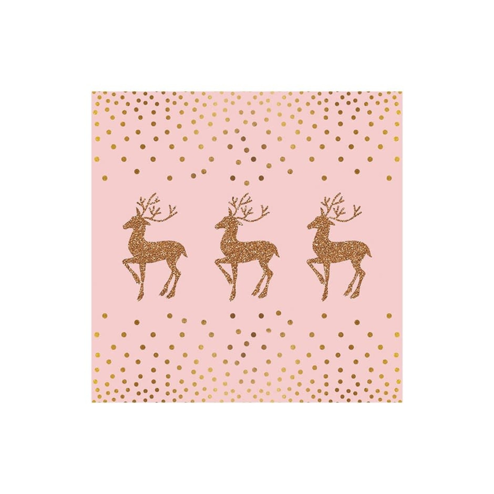 Lunch Napkin - Deer and Dots Rose