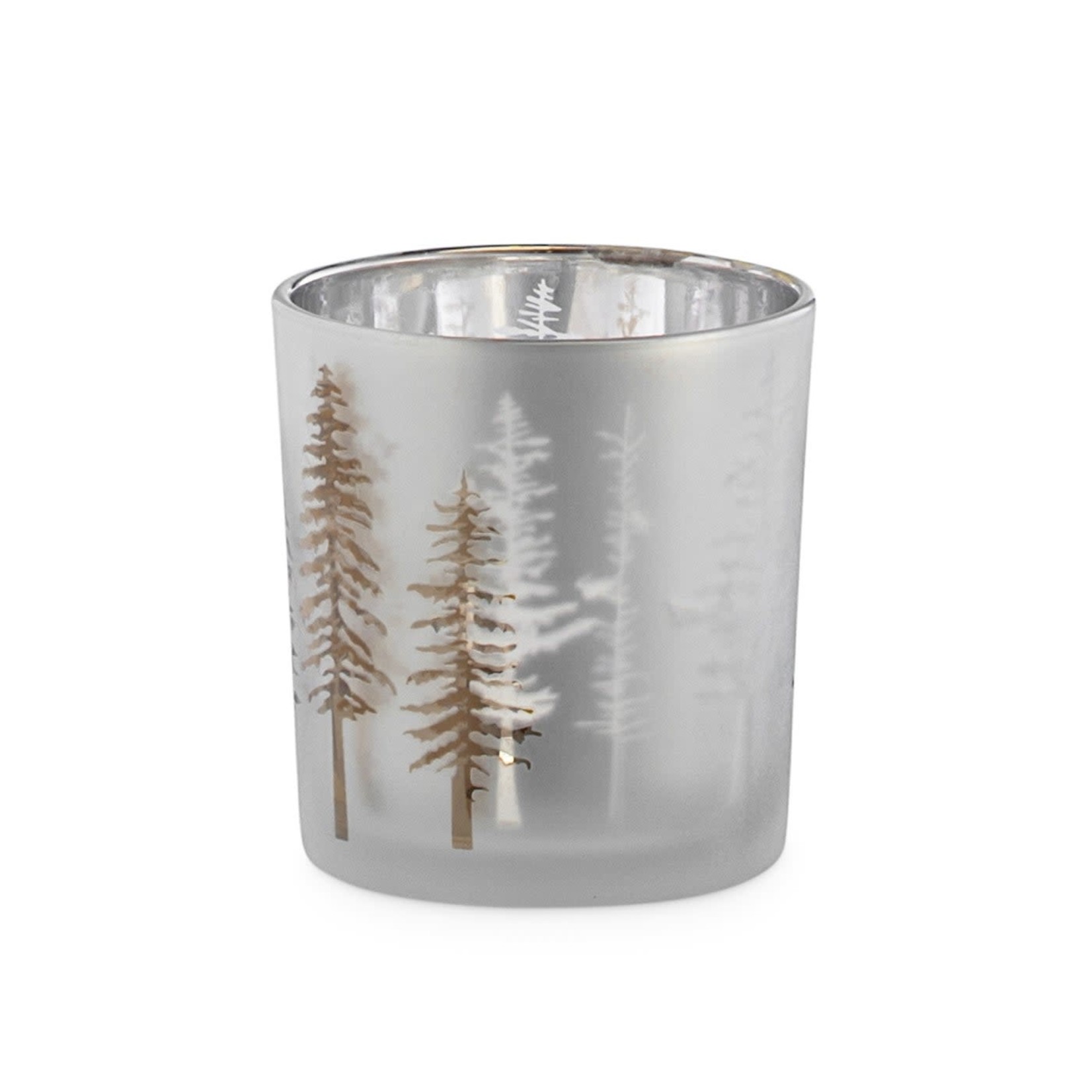 Woodland Pine Etched 3x3 Hurricane Vase