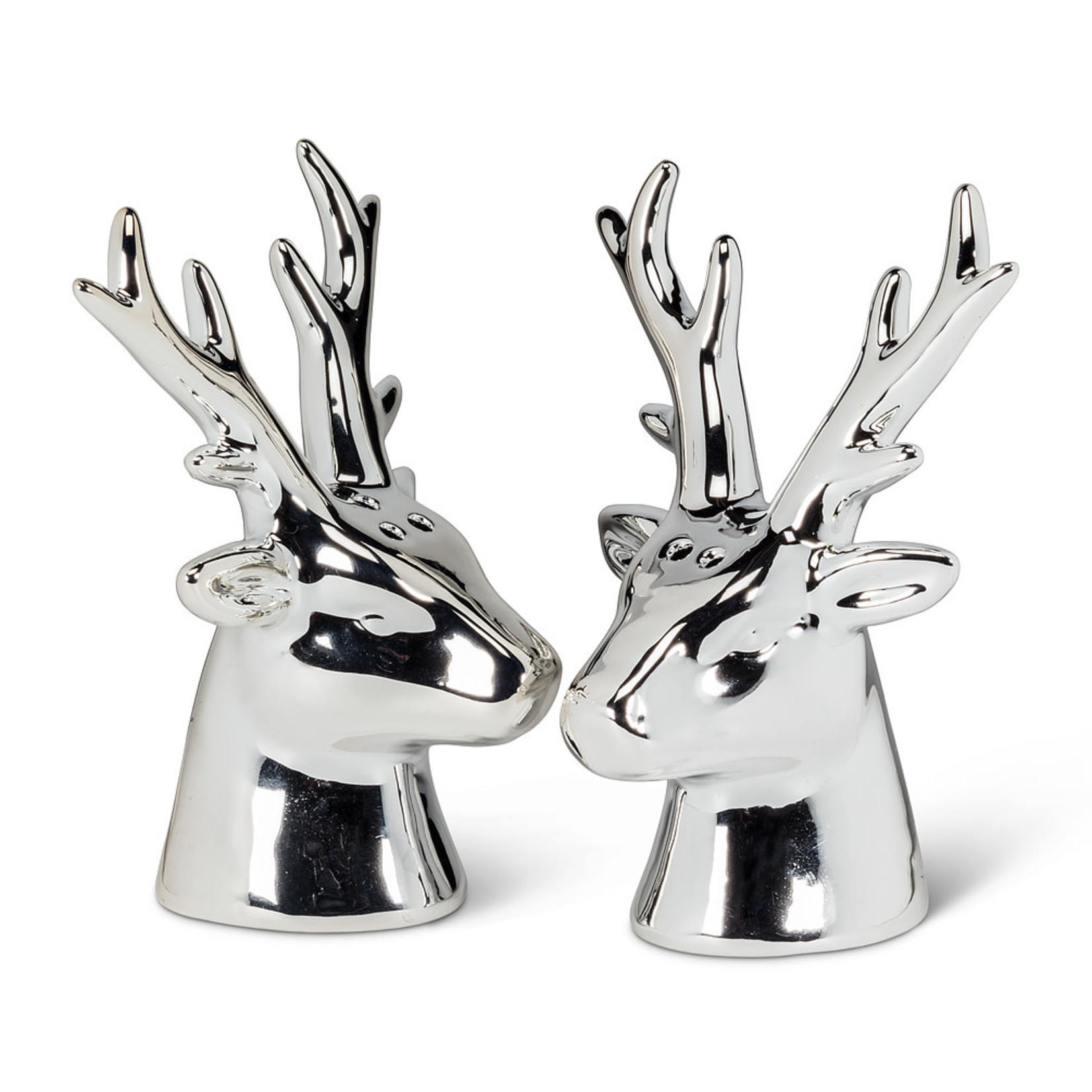 Silver Stag Head Salt and Pepper