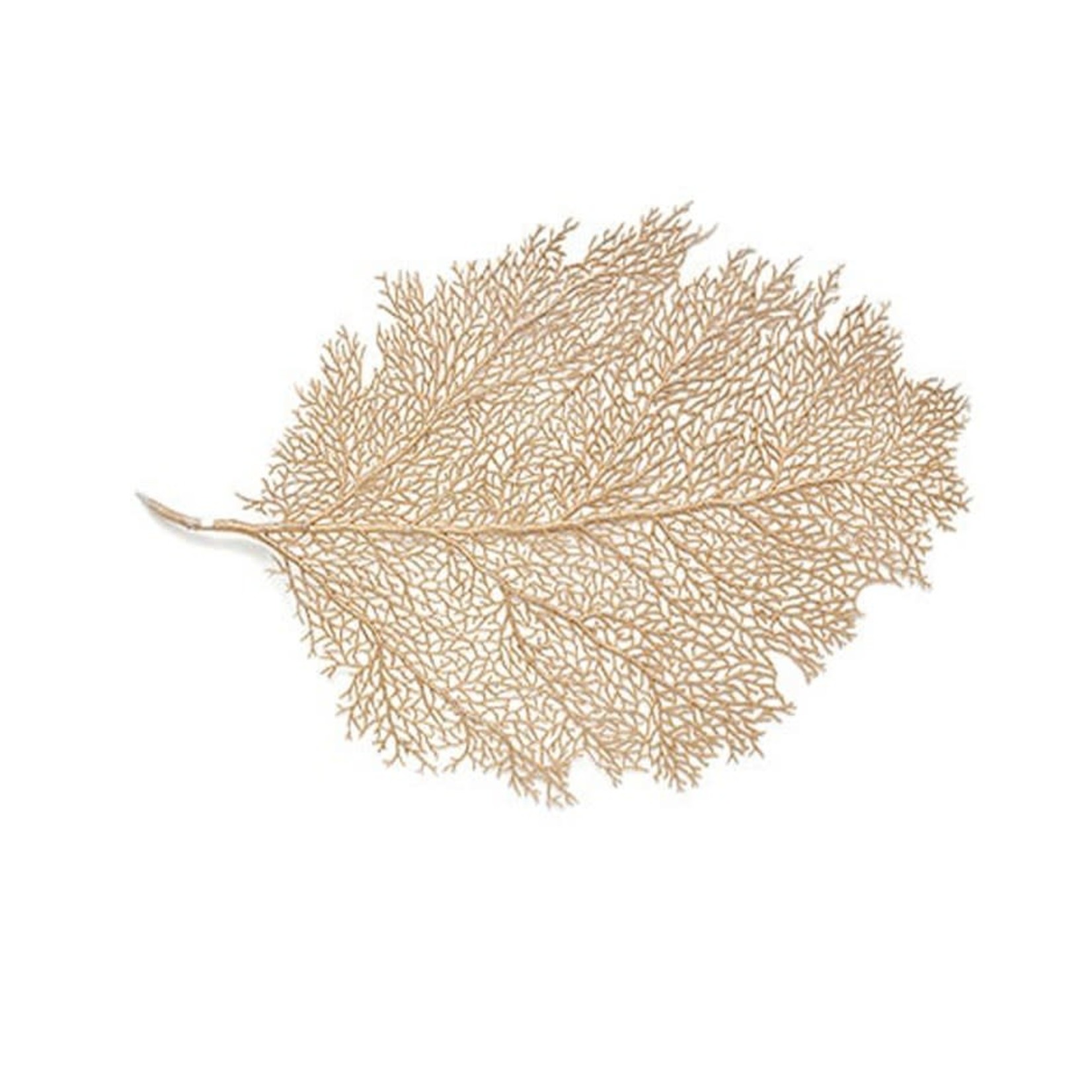 Large Gold Metallic Leaf Placemat