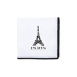 White Paris Cocktail Napkin - Set of 12