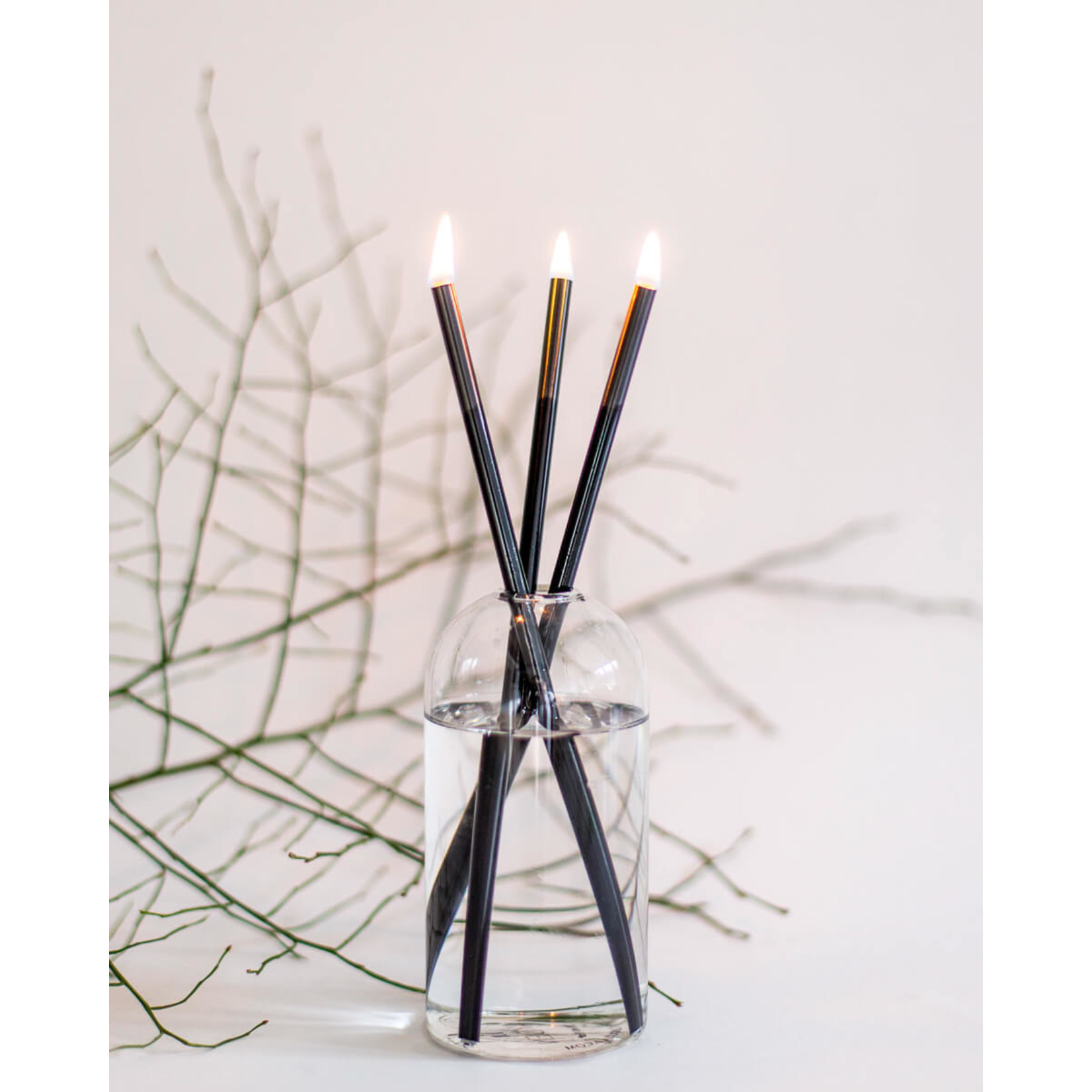 Black Candle Sticks - set of 3